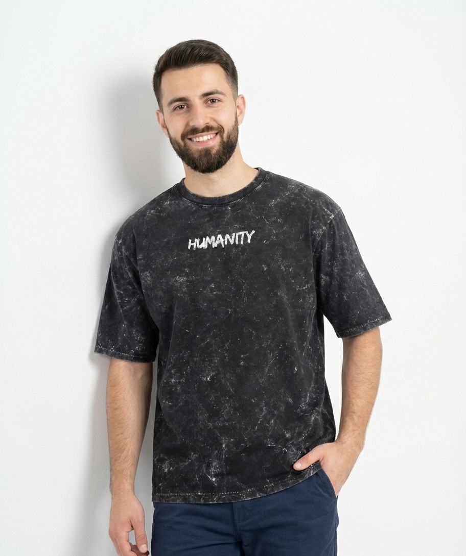 Unisex Acid Washed Oversized Tee